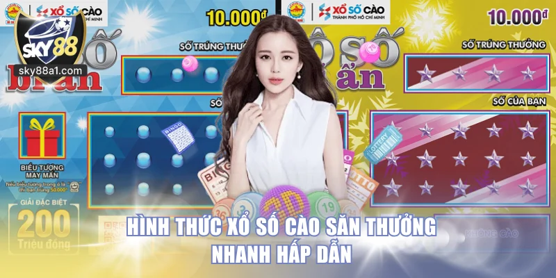 Hình thức xổ số cào săn thưởng nhanh hấp dẫn